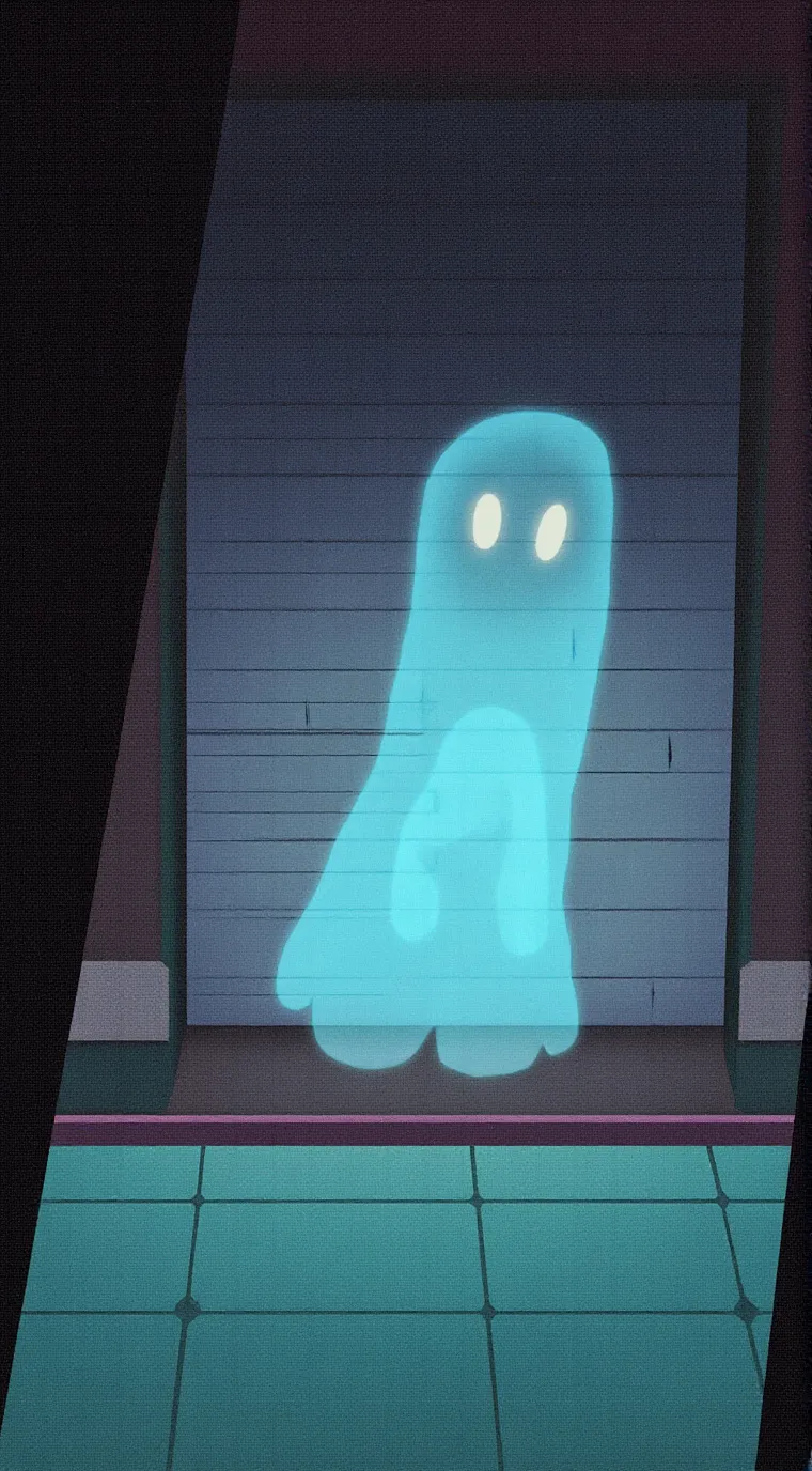ai character: Very epic ghost background
