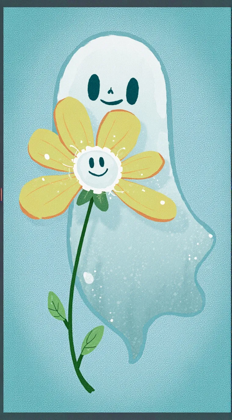 ai character: FLOWEY UNDERTALE🌻🌼 background
