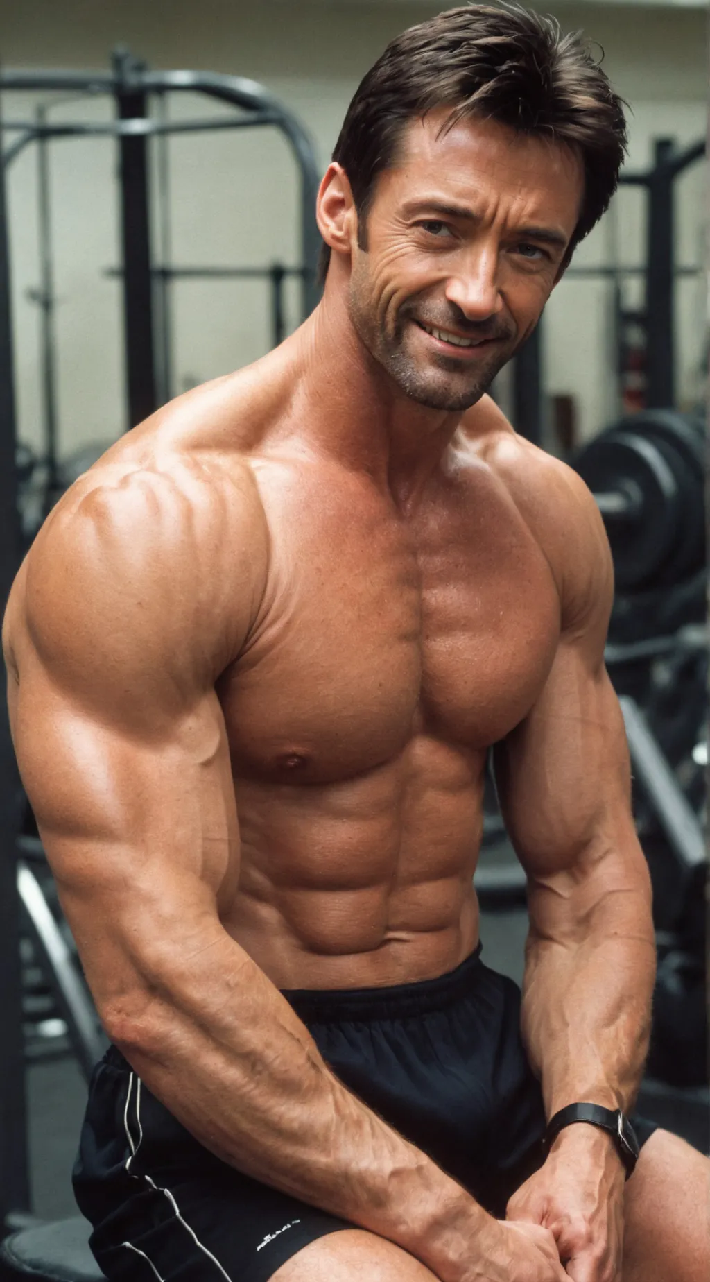 ai character: Hugh Jackman  background