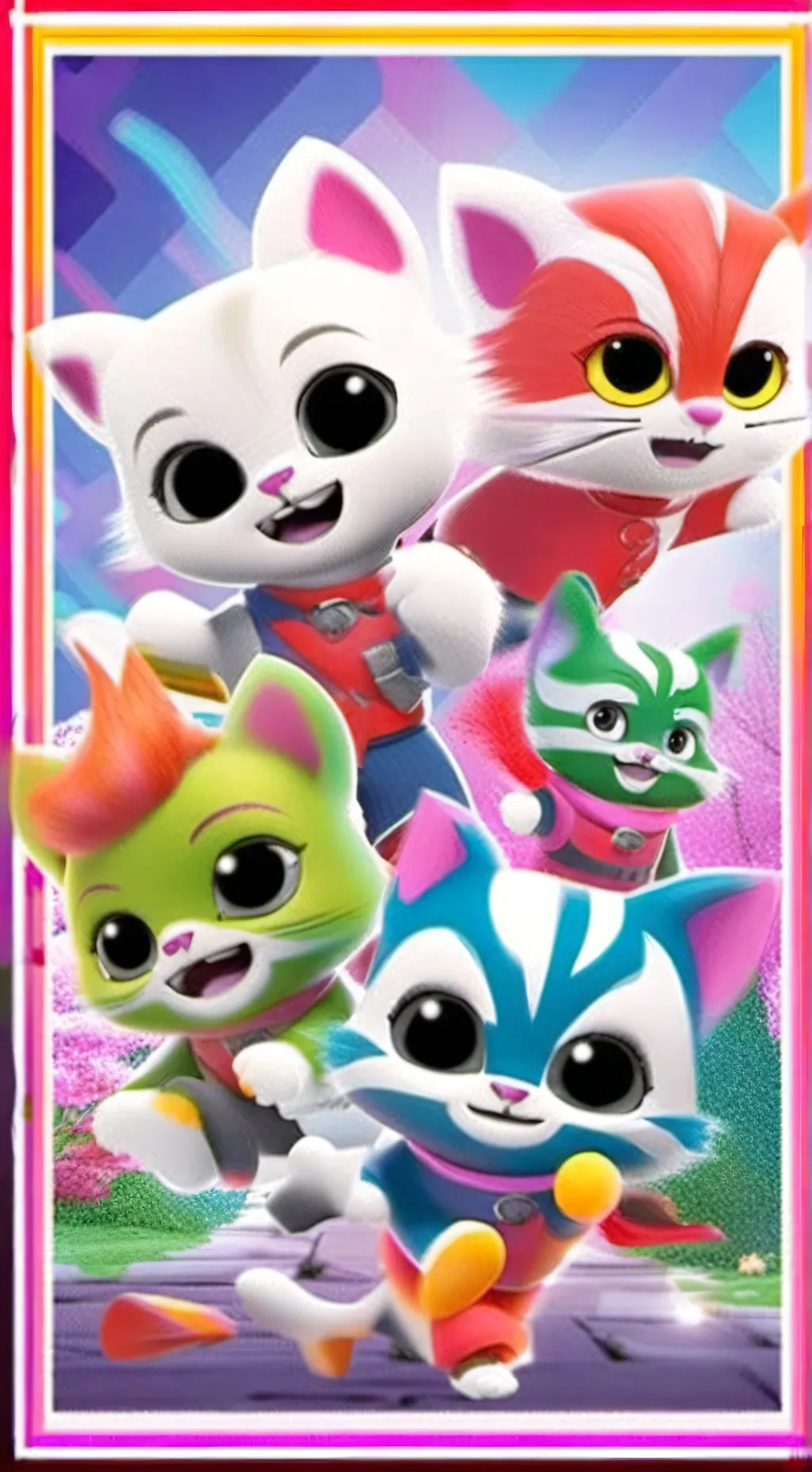 ai character: Super Kitties background