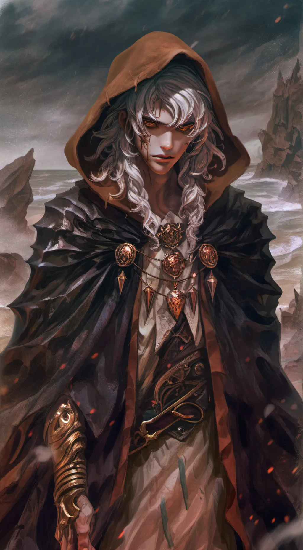 ai character: Crimson background