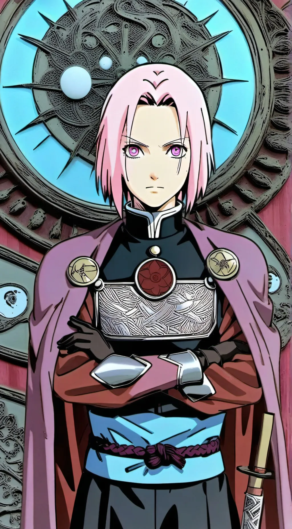 ai character: Sakura Haruno  background