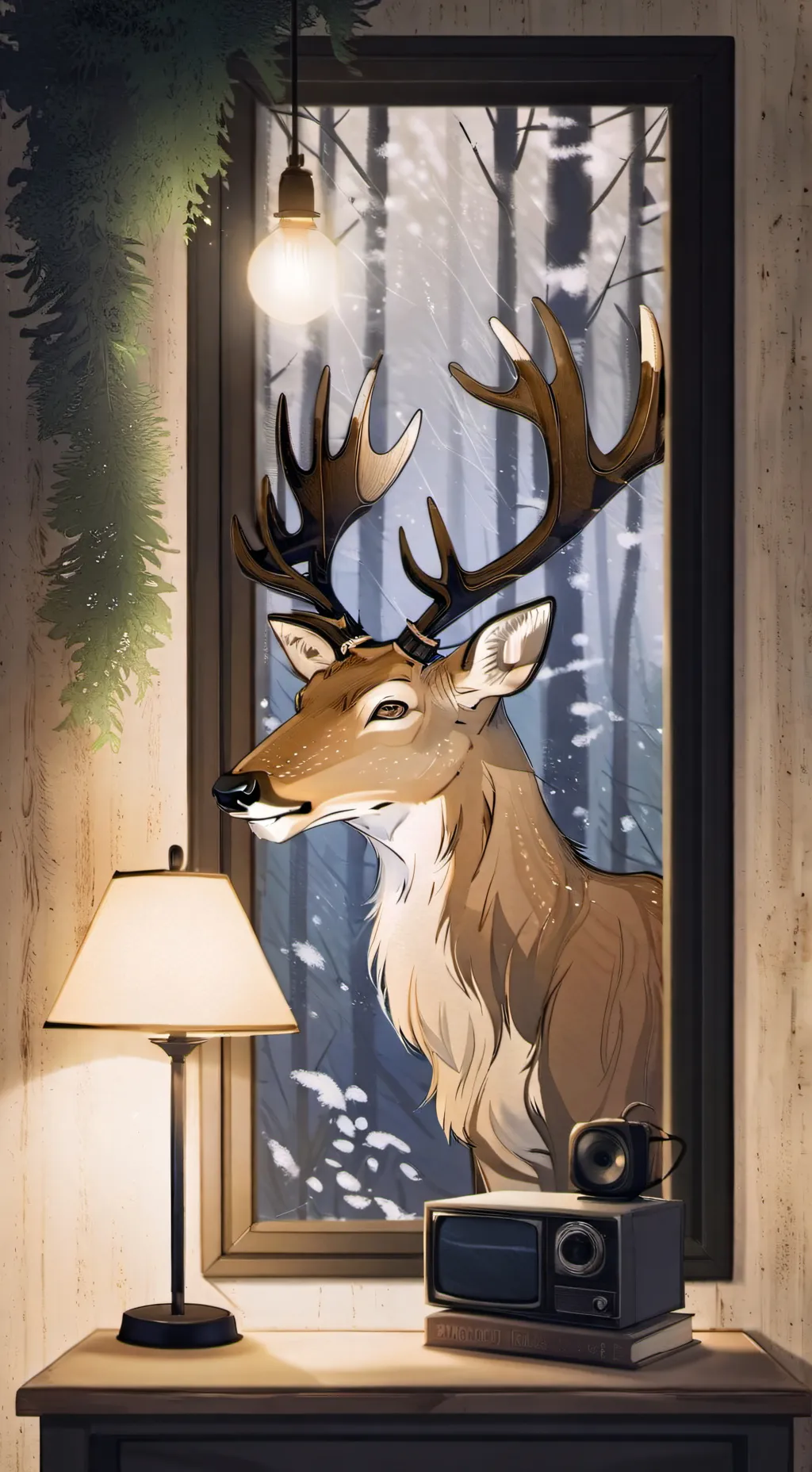 ai character: hh christmas background