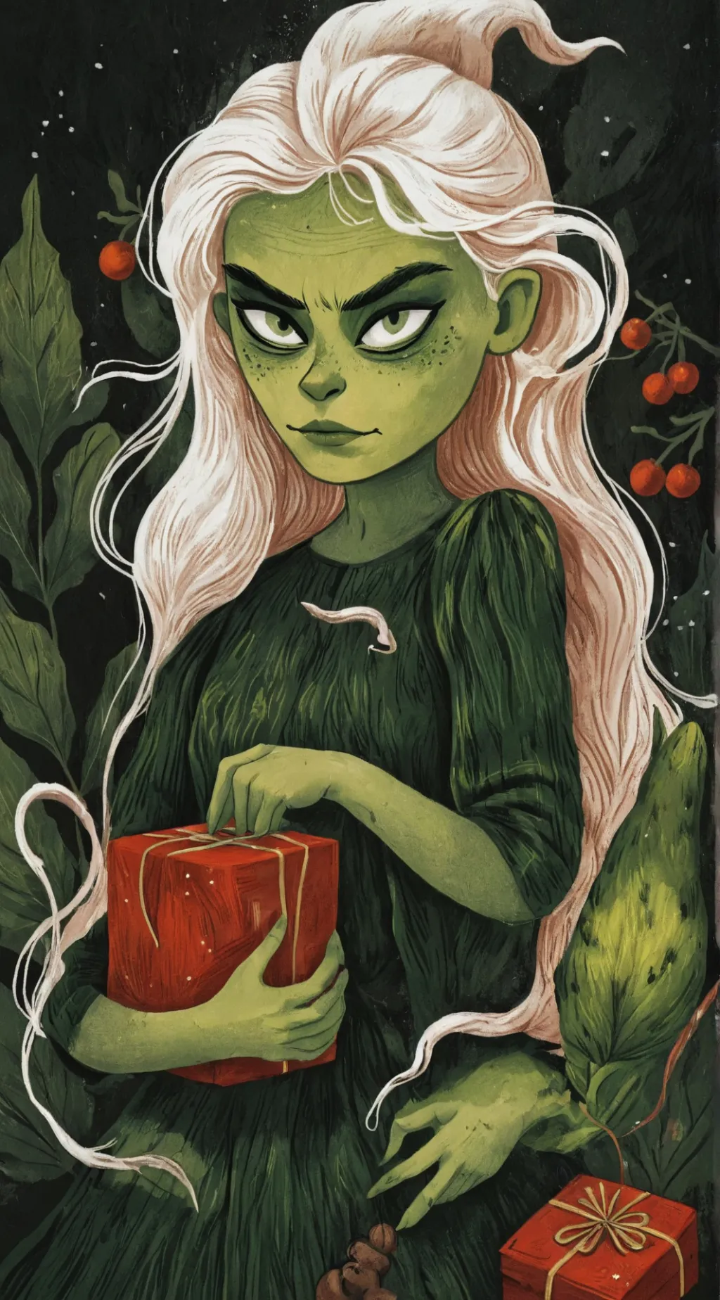 ai character: The grinch sister background