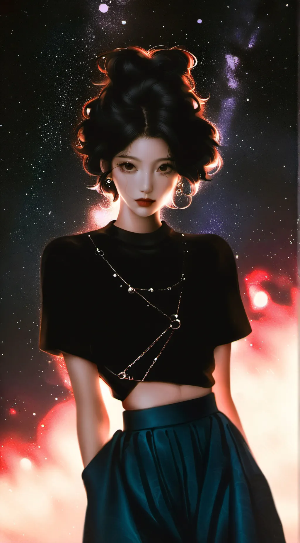 ai character: E-girl background