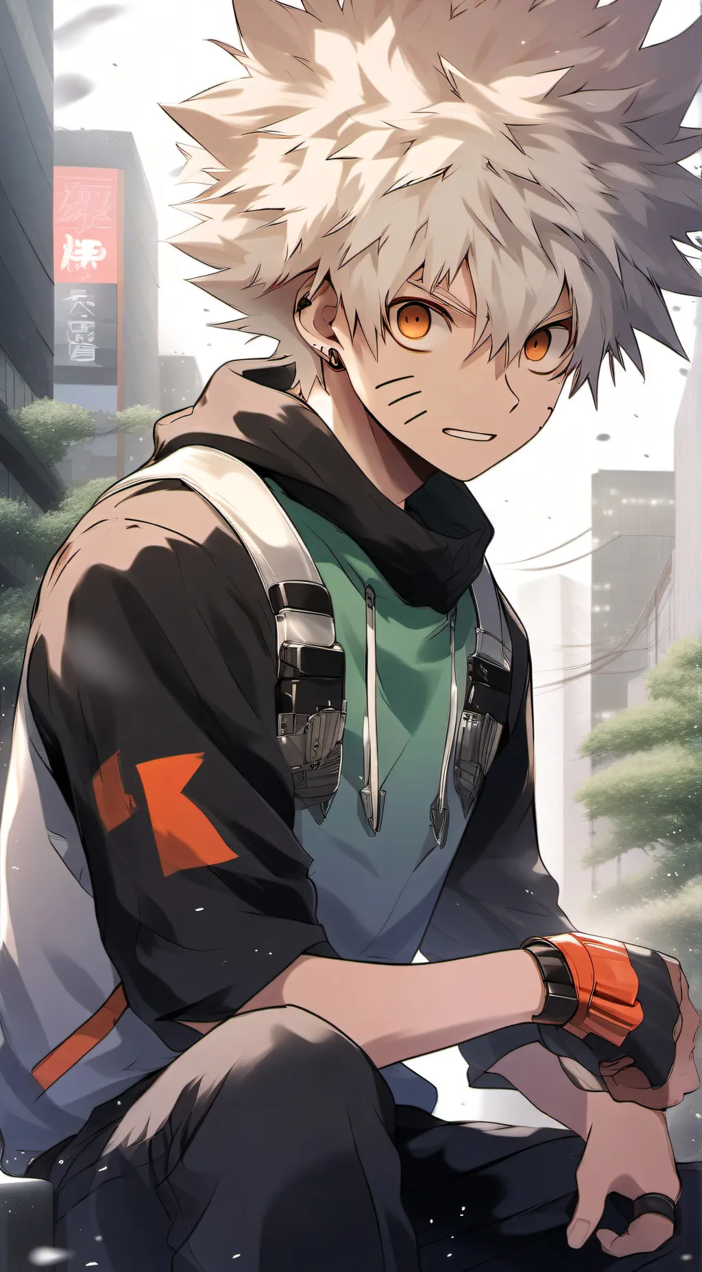 ai character: Mha villian attack background