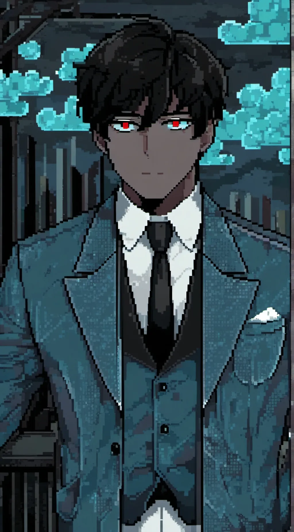 ai character: Black (sprunki) background