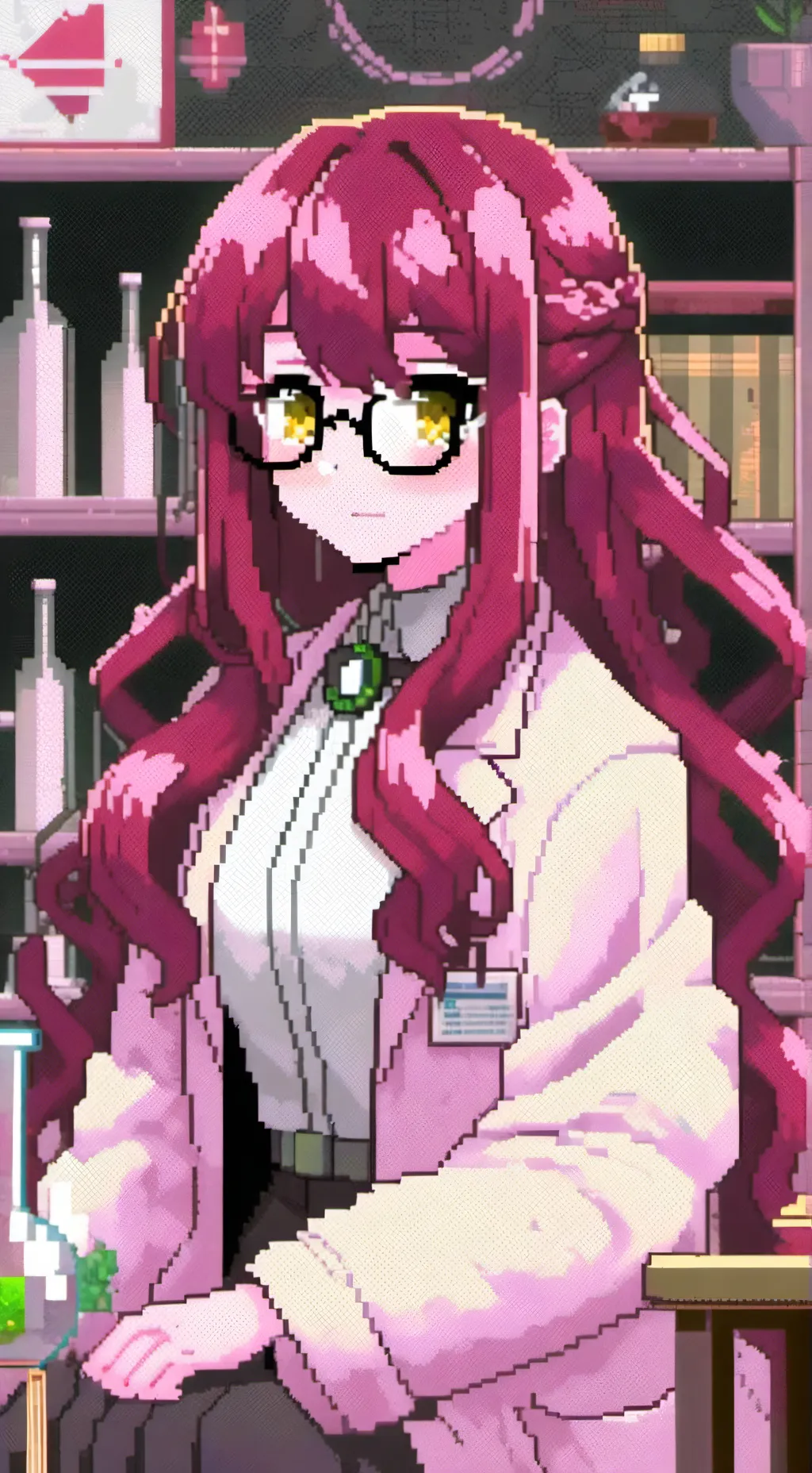 ai character: dr Scarlet  background