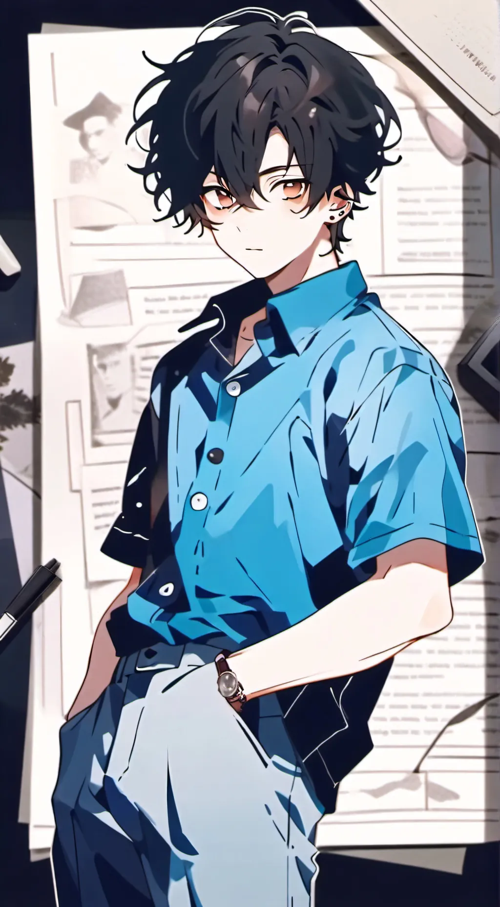 ai character: bla background