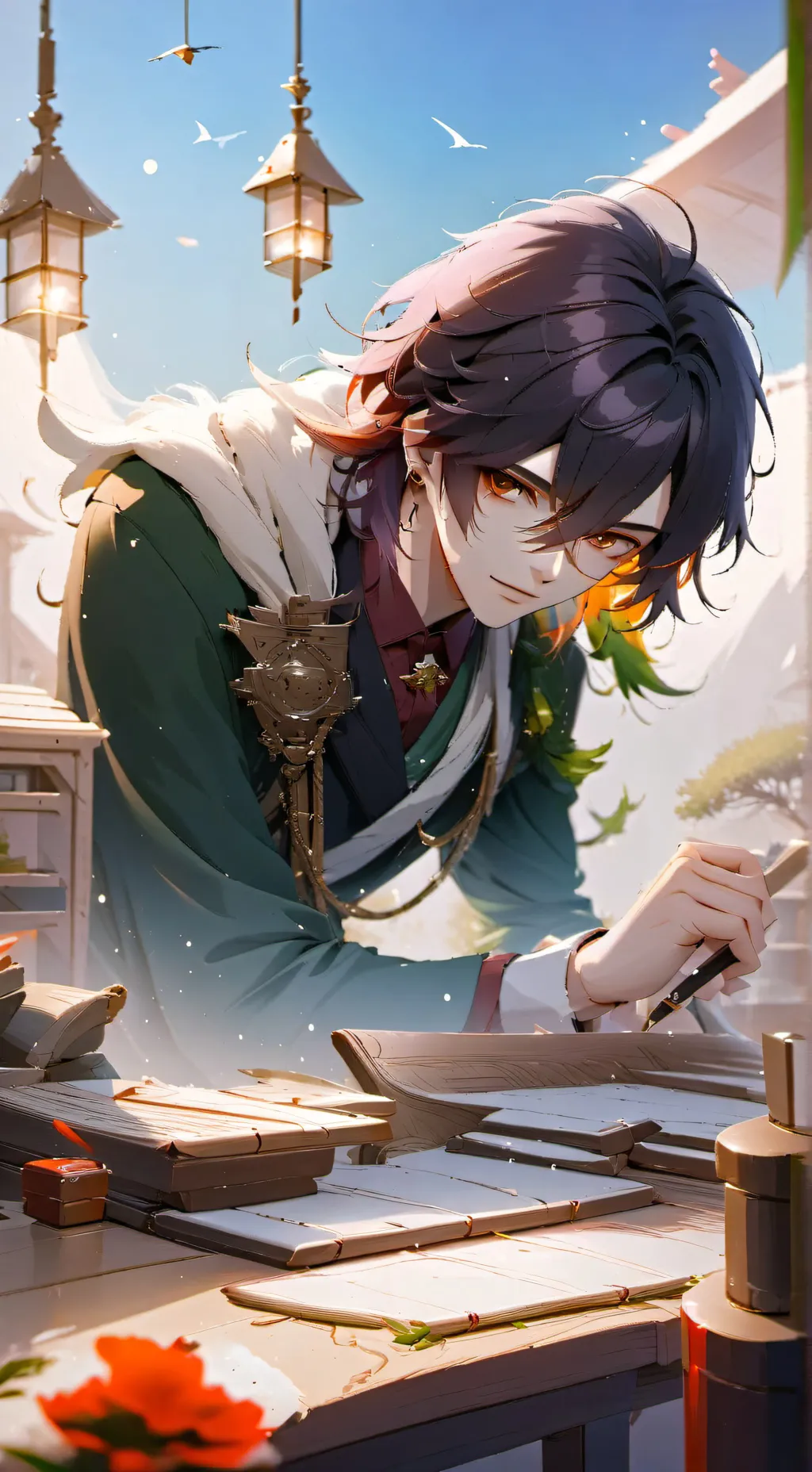 ai character: Jacobean  background