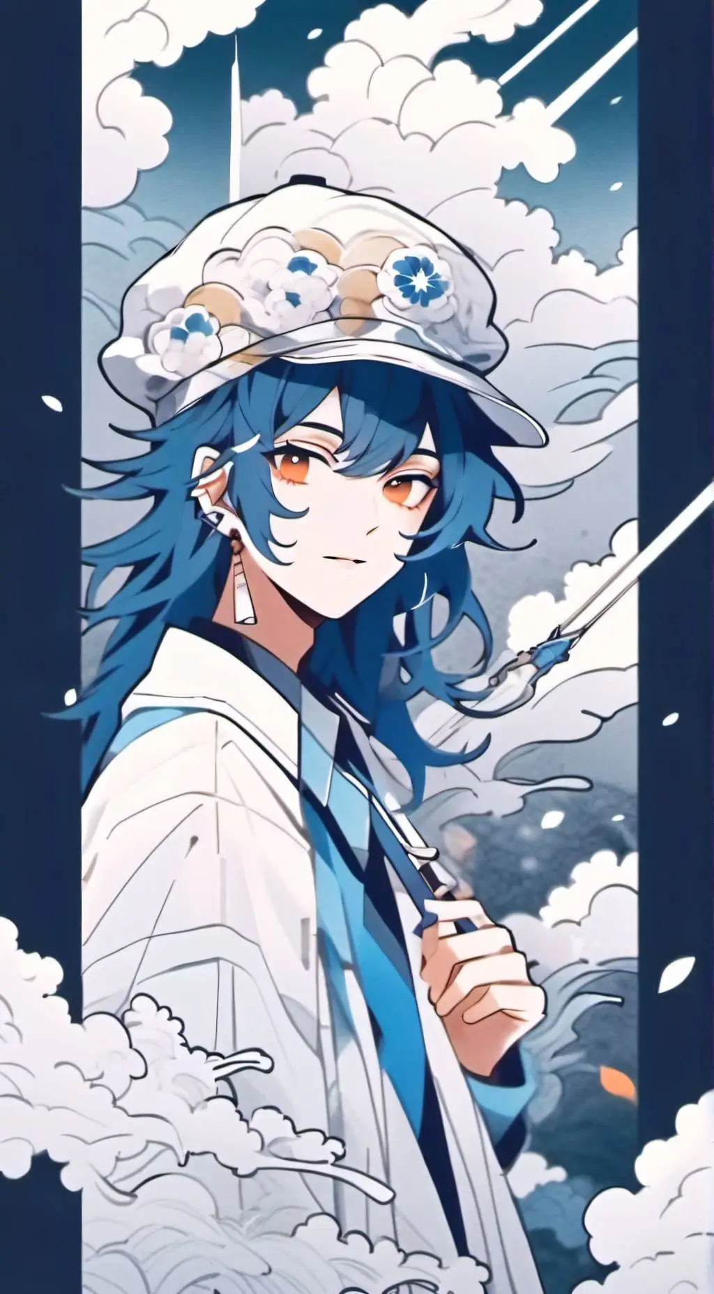 ai character: smile  background