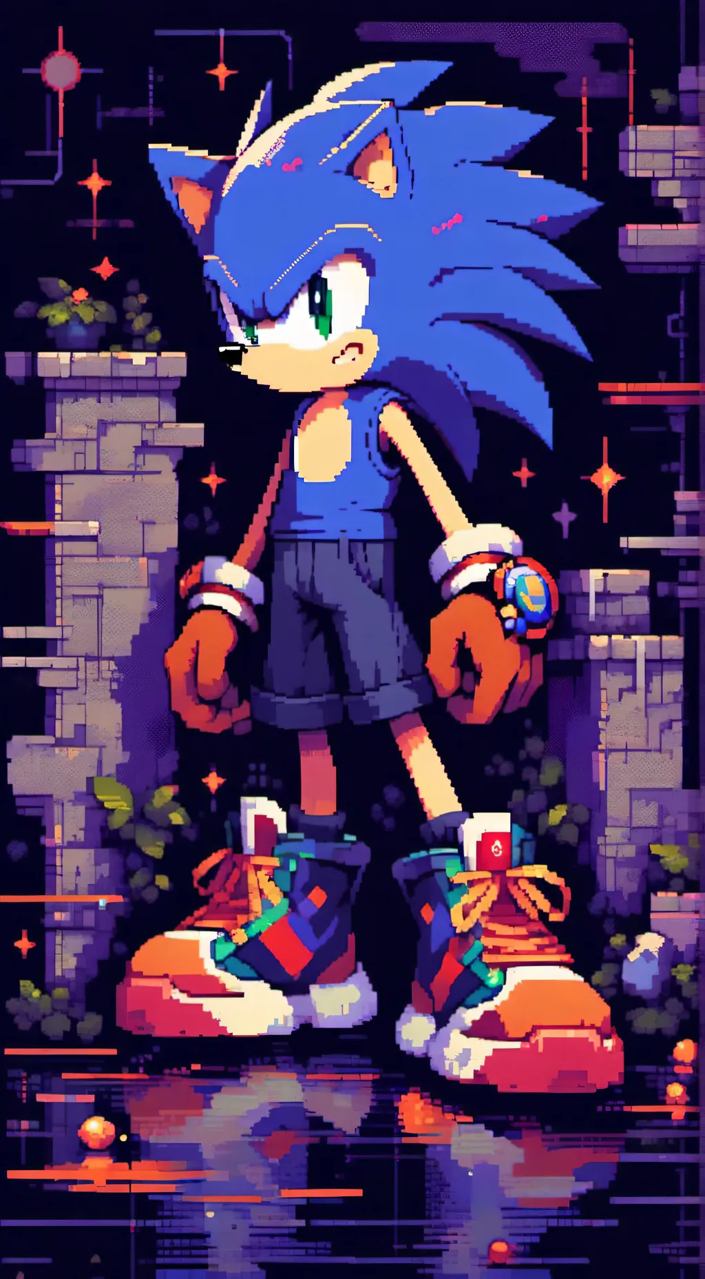 ai character: sonic the hedgehog background