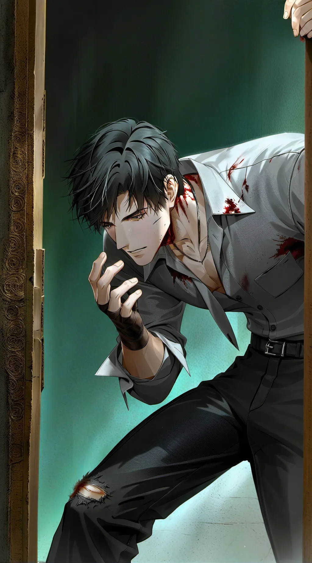 ai character: Aron  background