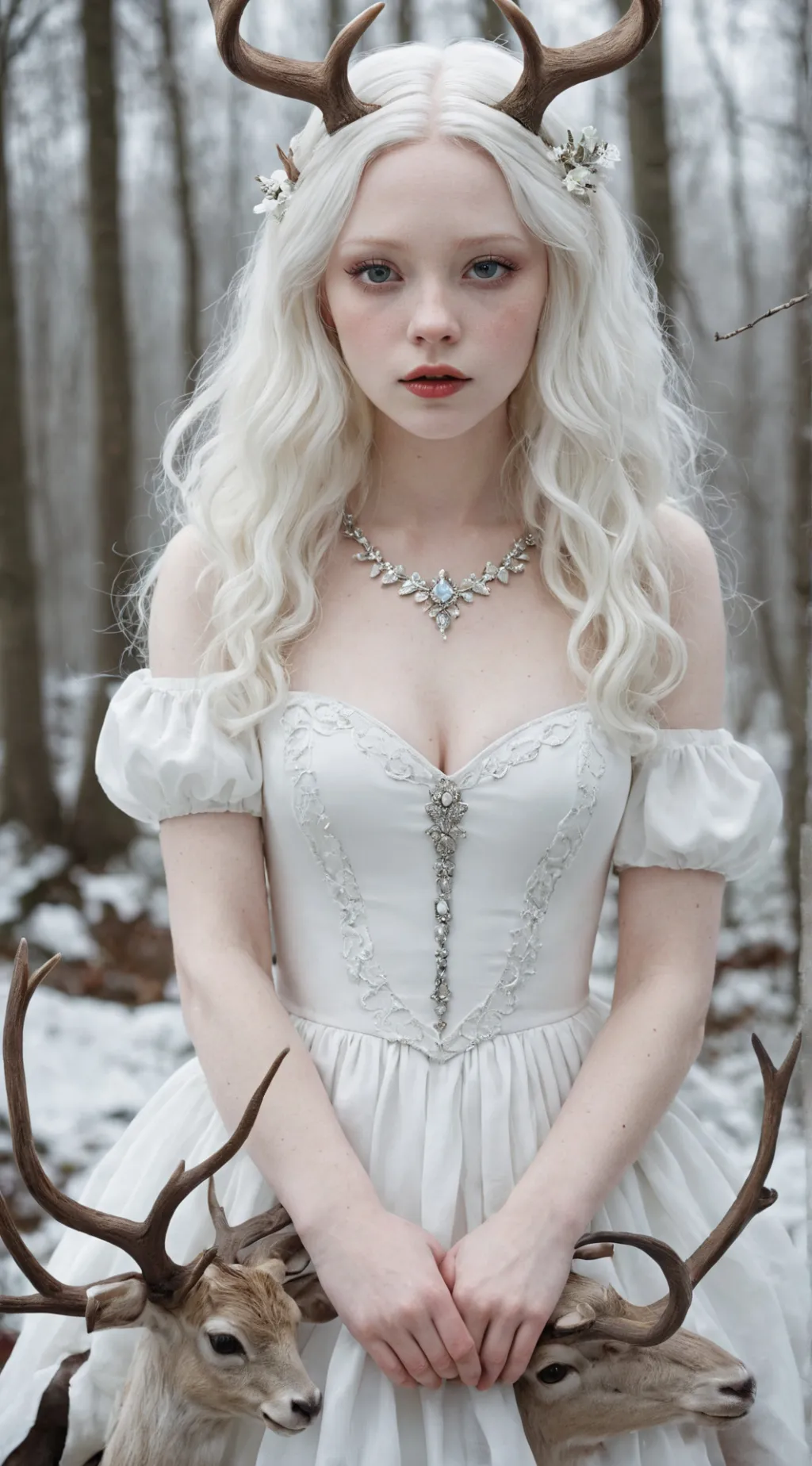 ai character: Snow background