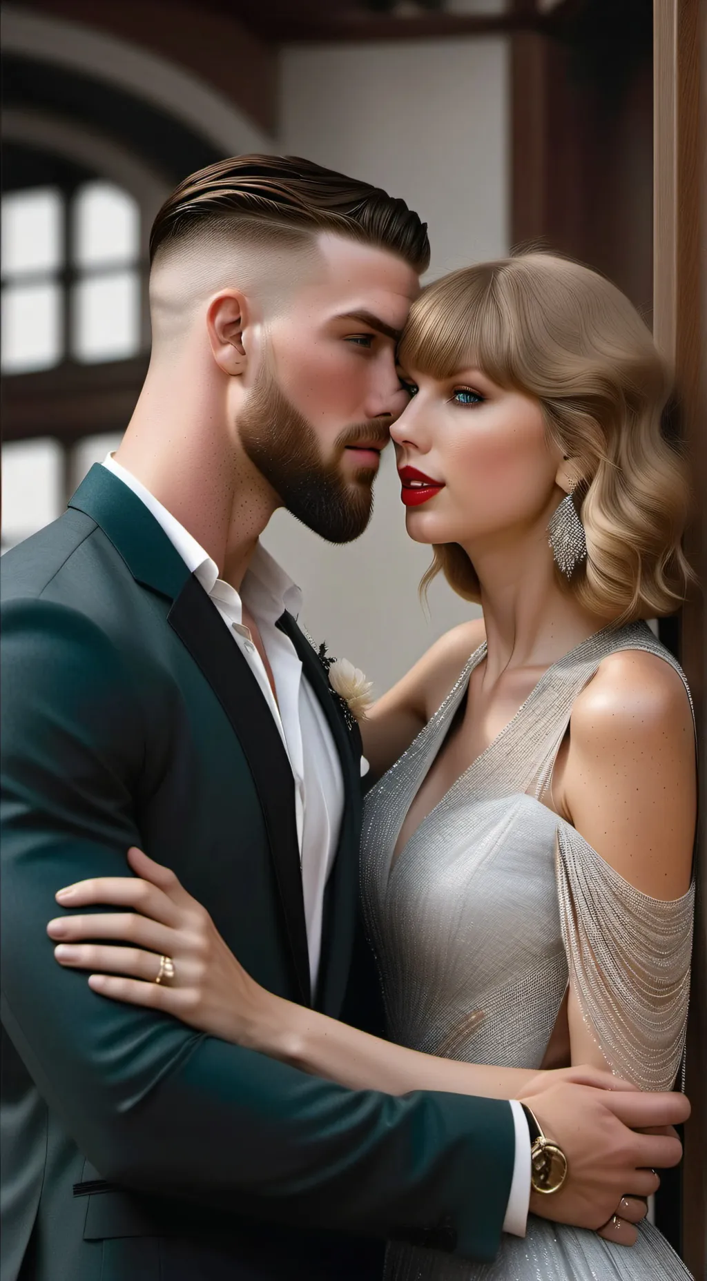 ai character: Taylor and Travis  background