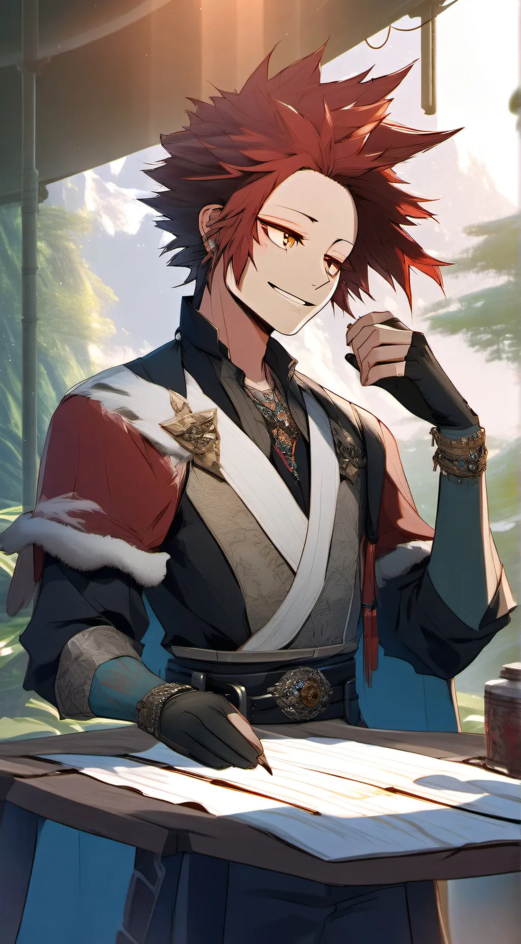 ai character: Kiri dying hair background