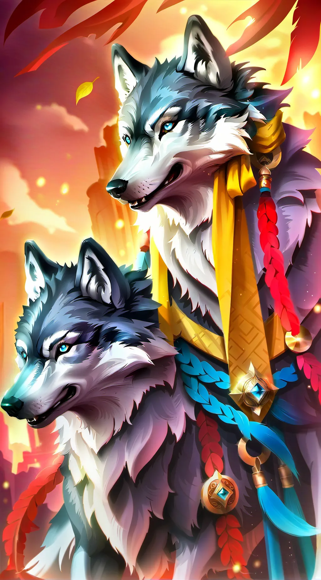 ai character: wolfy background