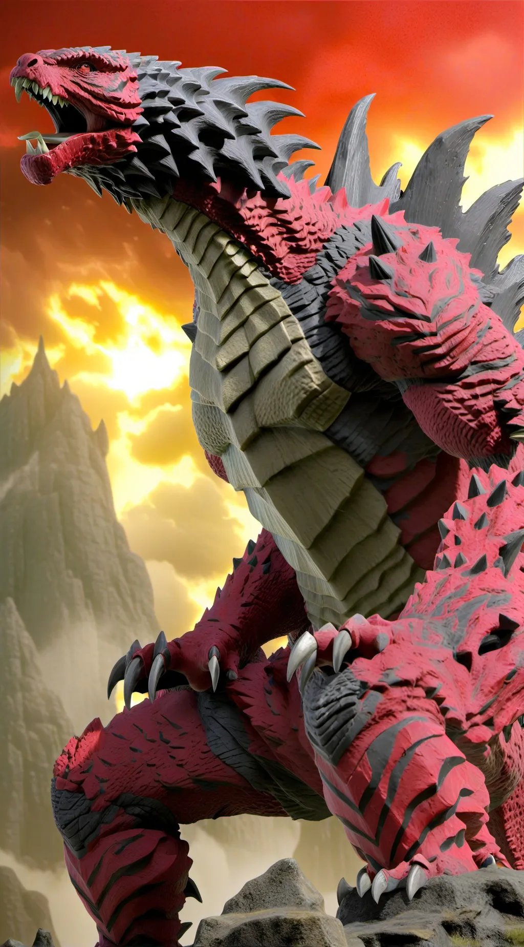 ai character: BLOODBATH GODZILLA background