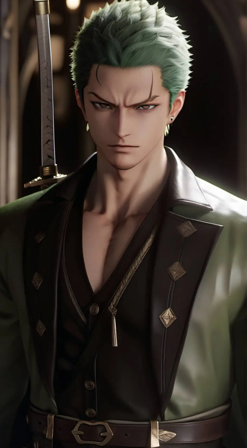 ai character: Zoro background
