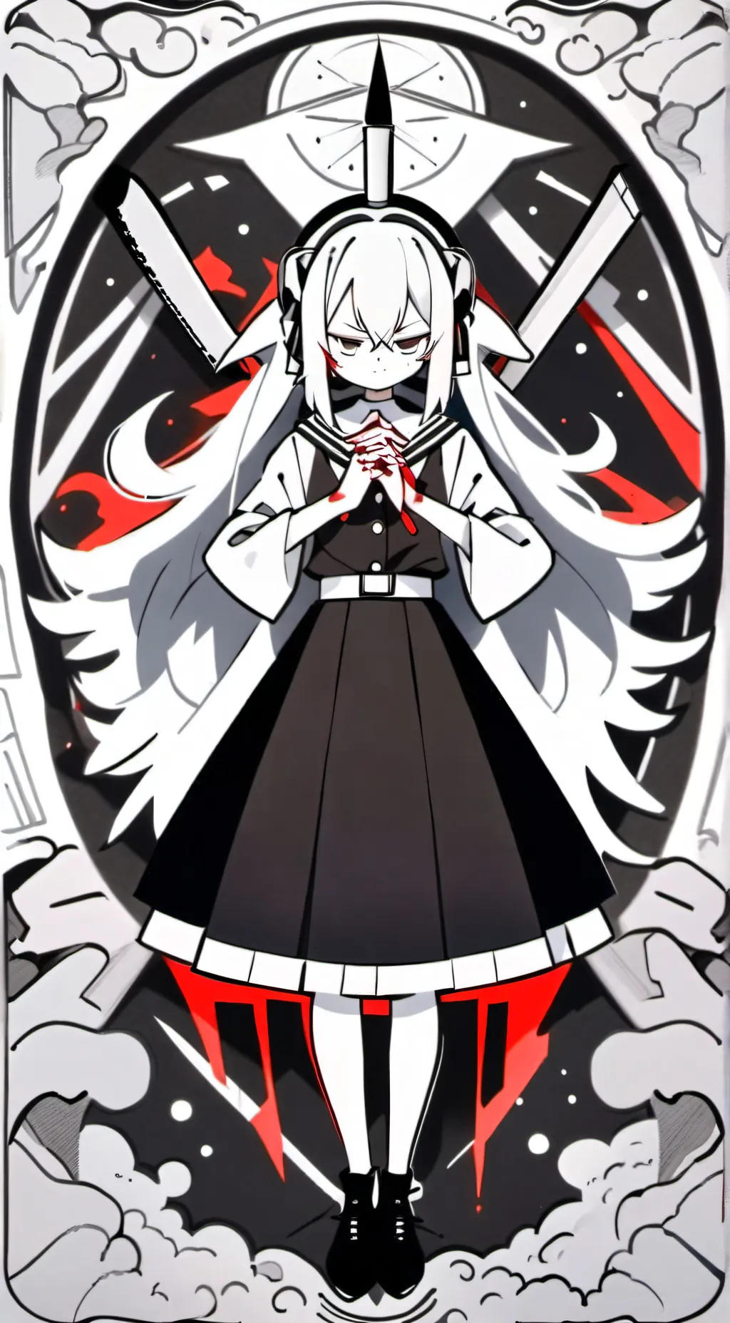 ai character: Miss circle  background