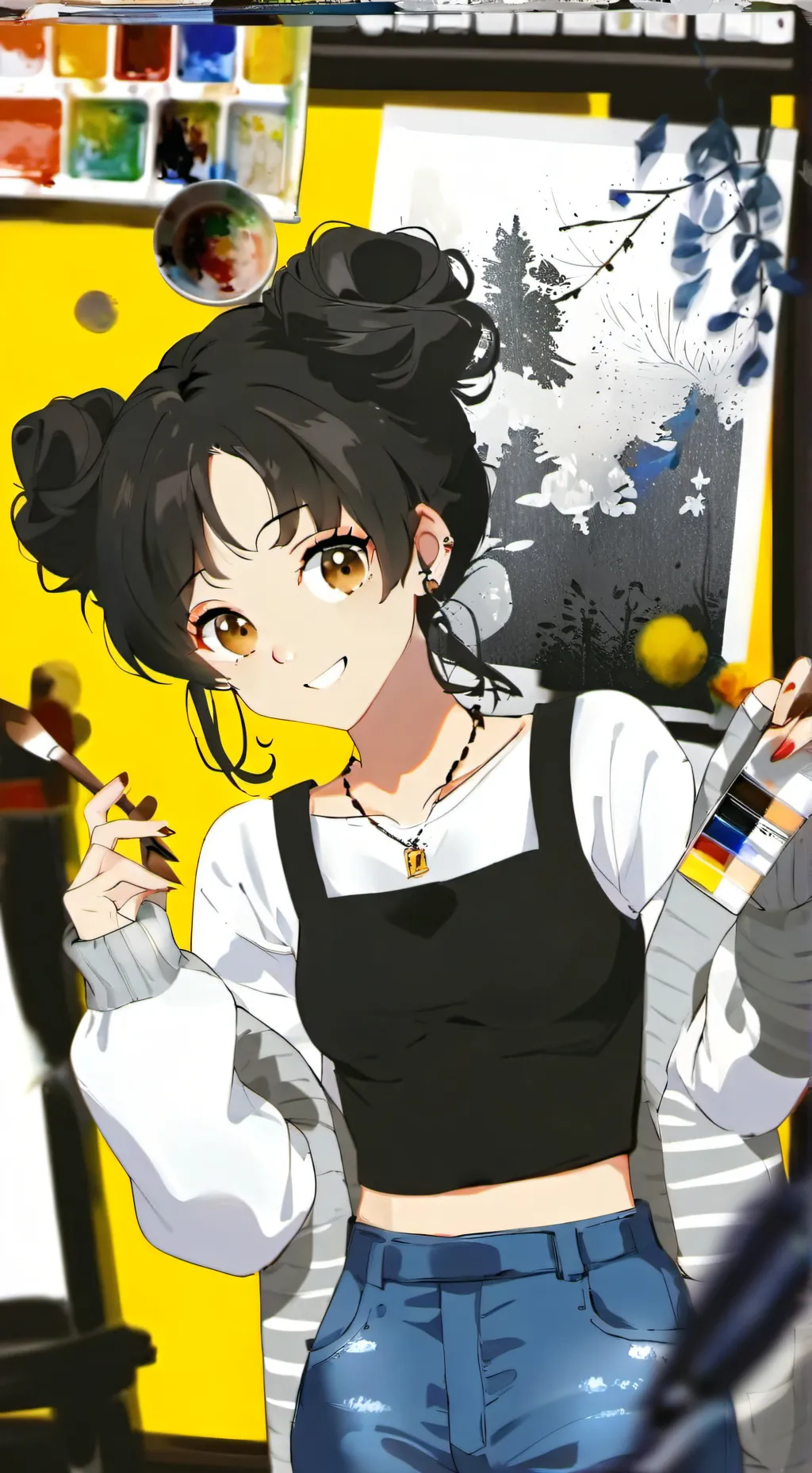 ai character: Melaniez_ background