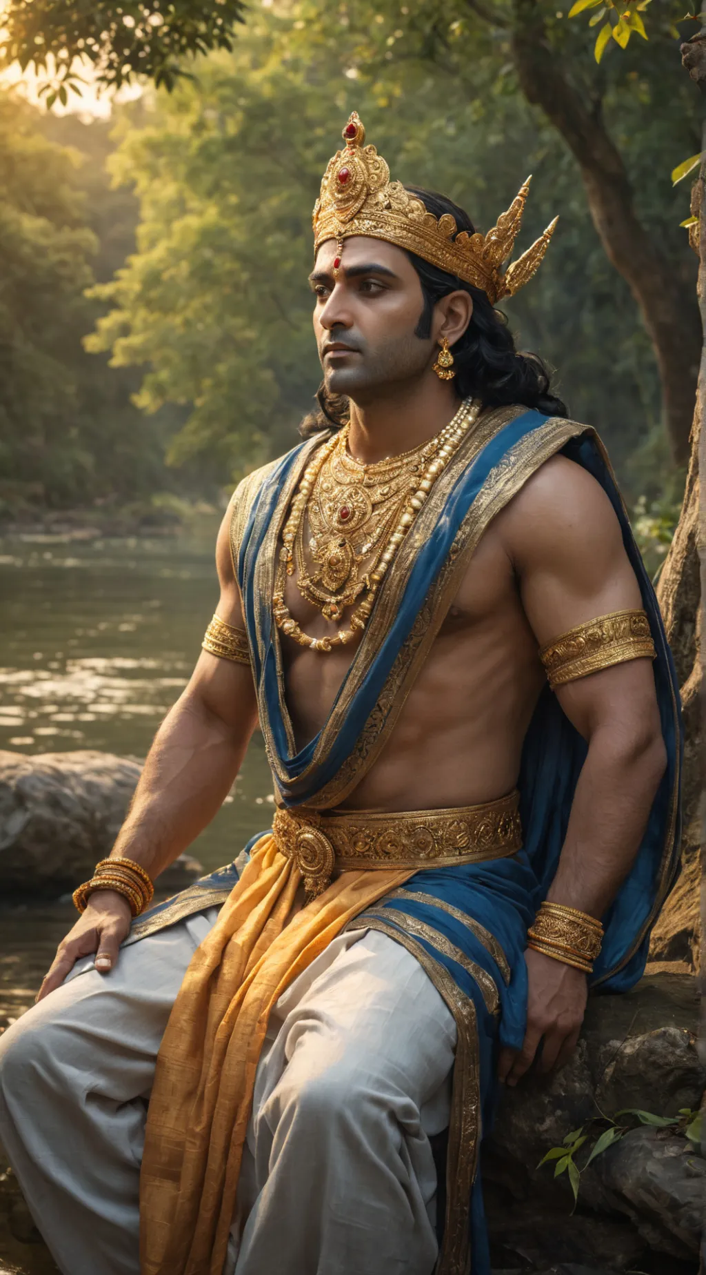 ai character: Shri Ram 🚩 background
