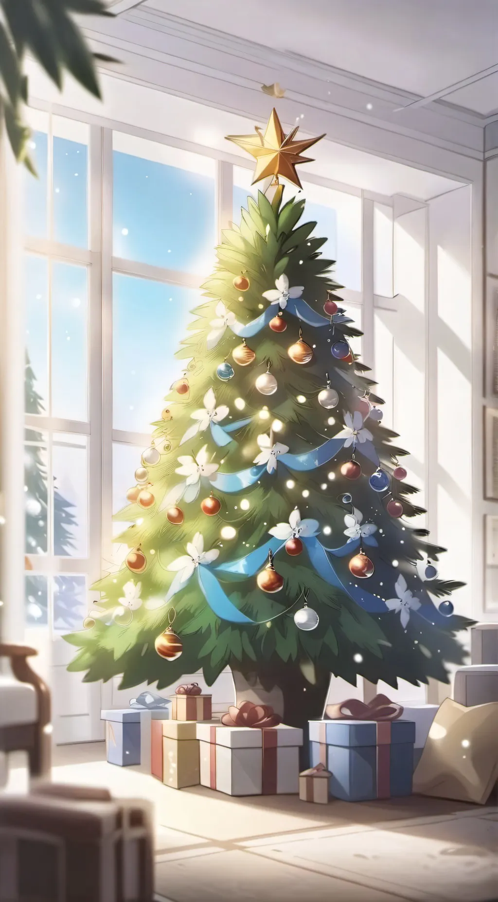 ai character: JJK (Christmas) background