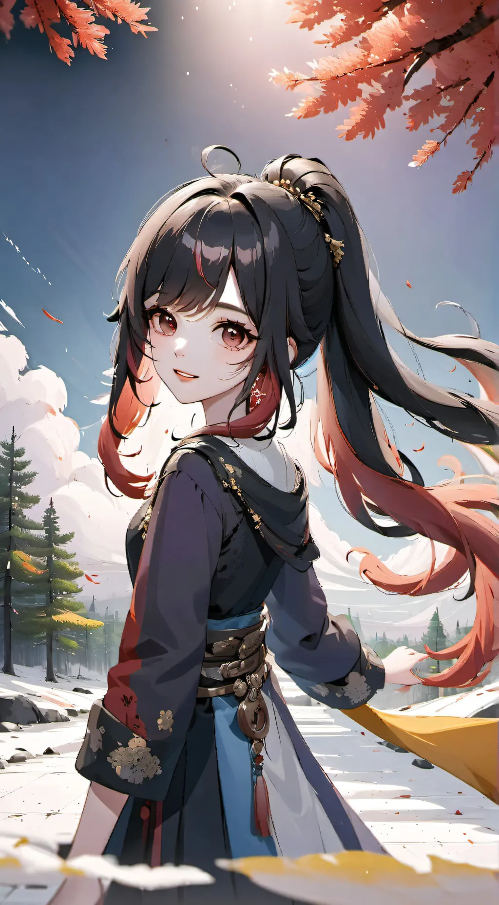 ai character: Sprunki Christmas background