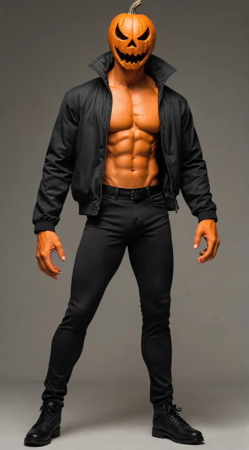 ai character: Pumpkin man background