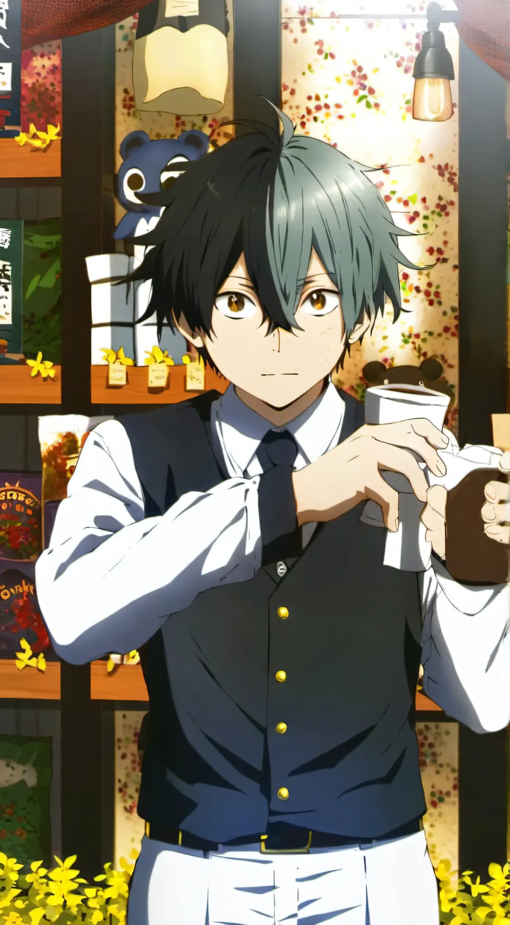 ai character: mha smoke background