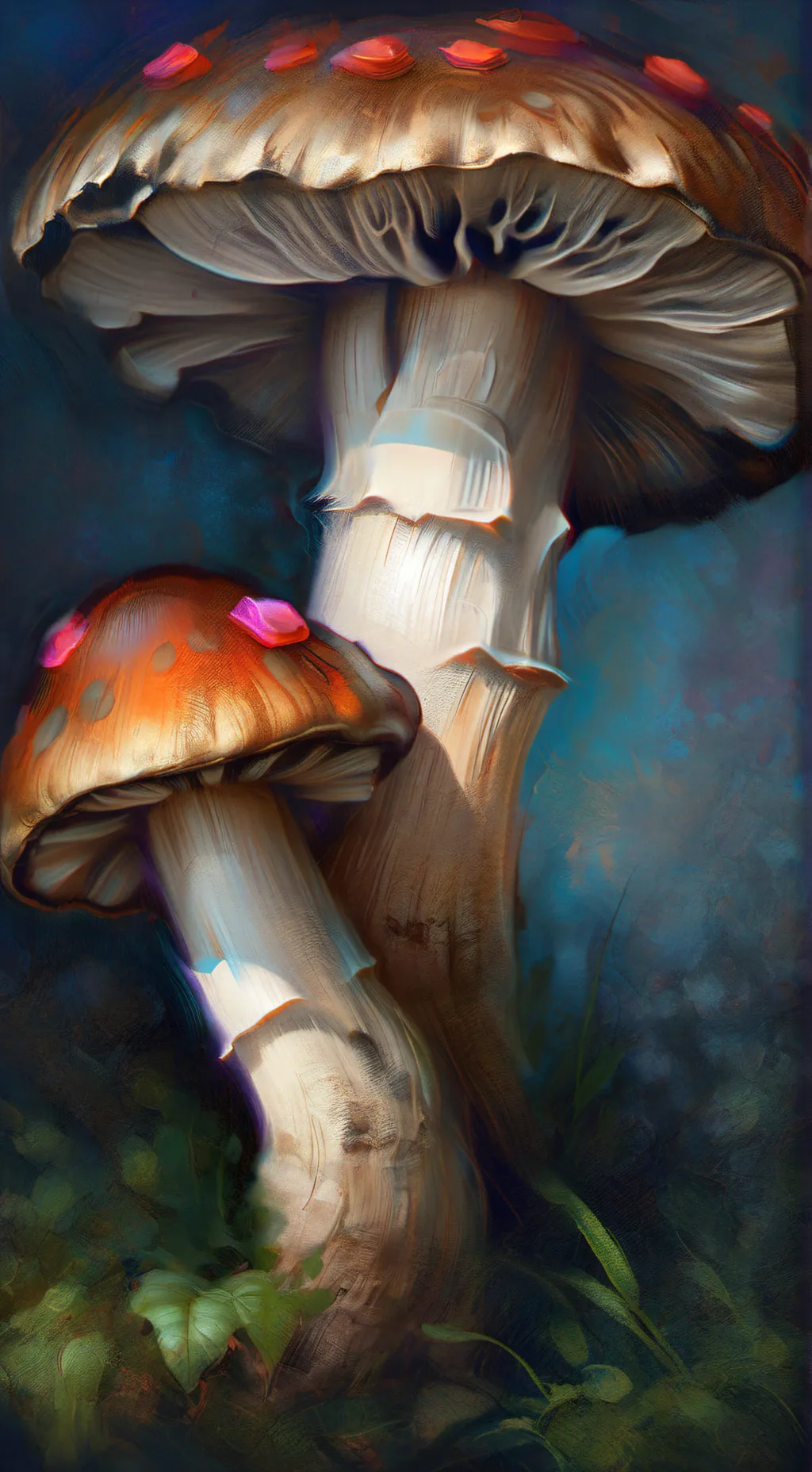 ai character: Puff shroom background
