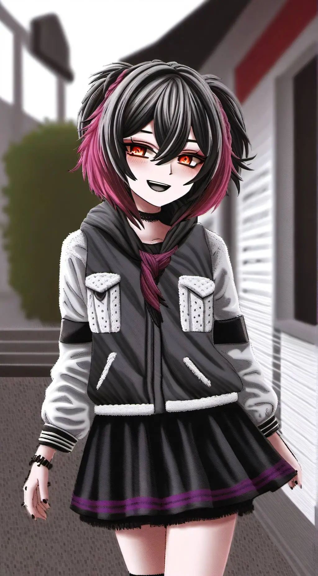 ai character: Garota emo background