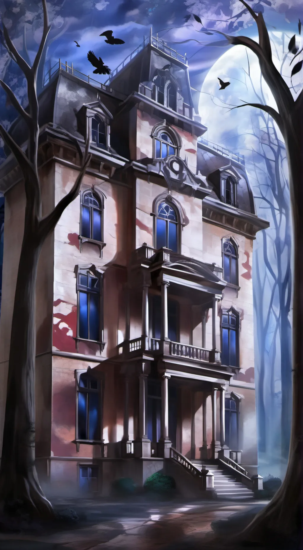 ai character: Haunted Mansion background