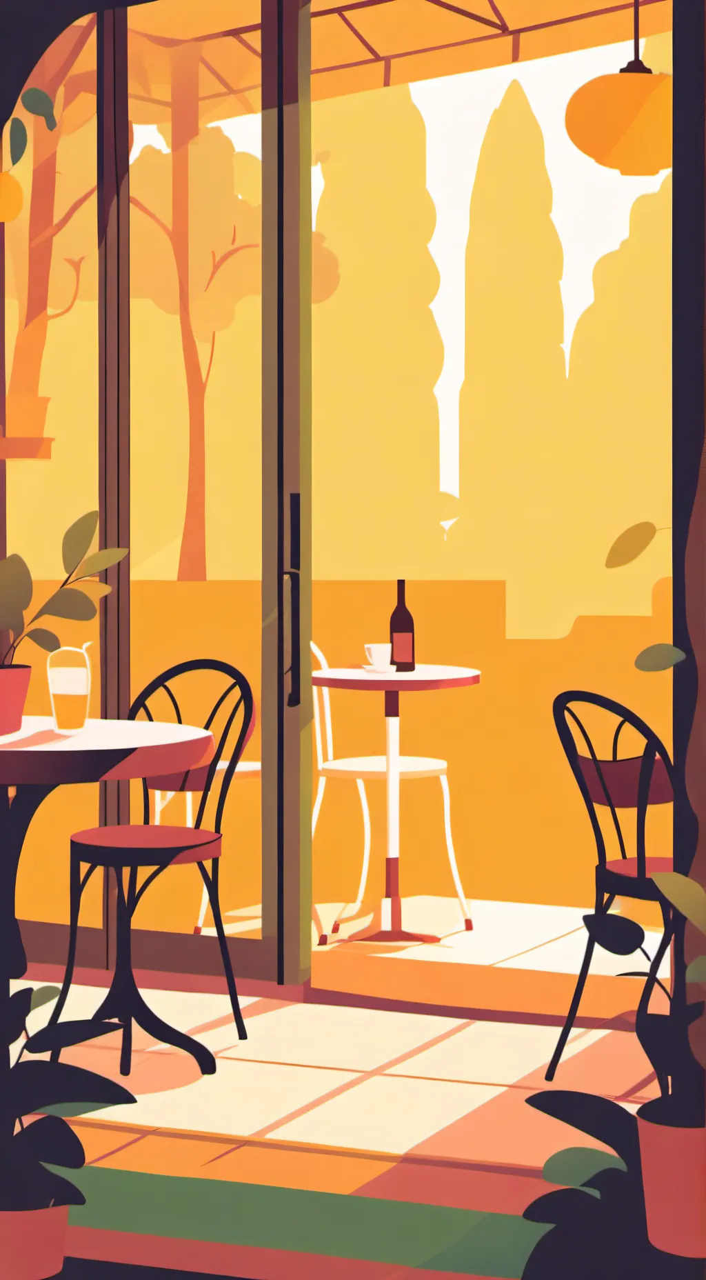 ai character: man in a cafe background