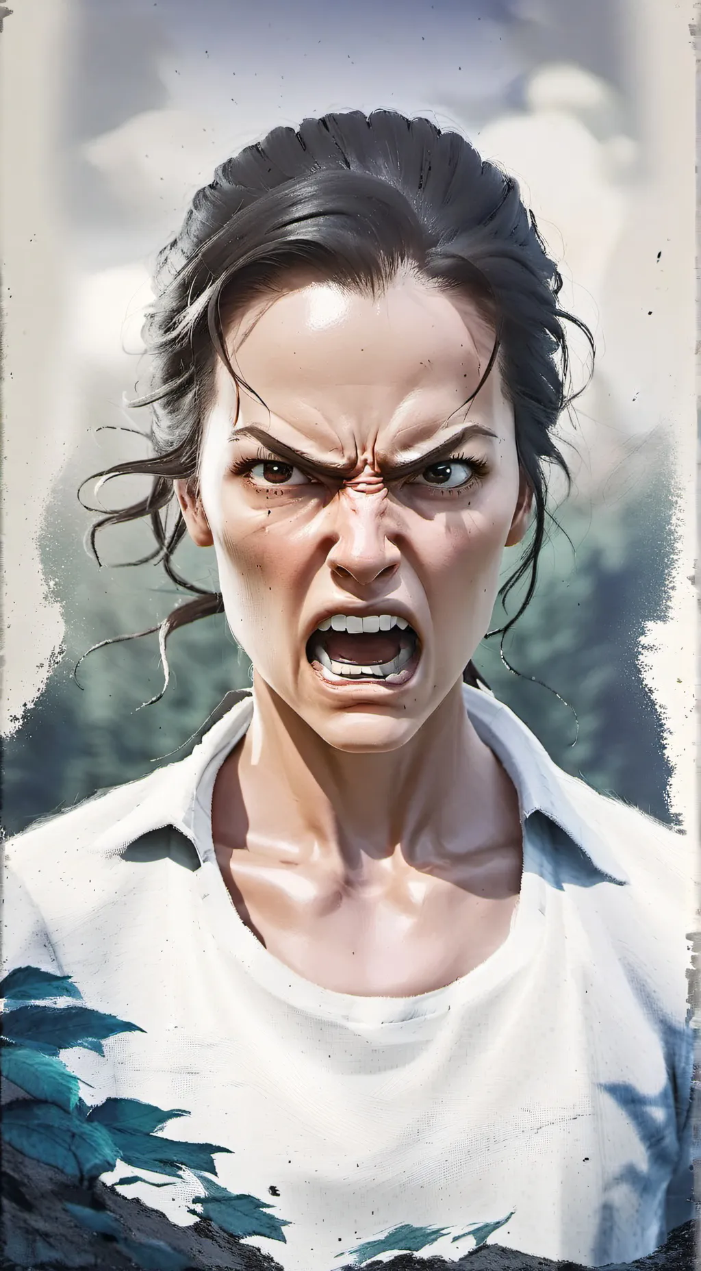 ai character: vegan karen lady background