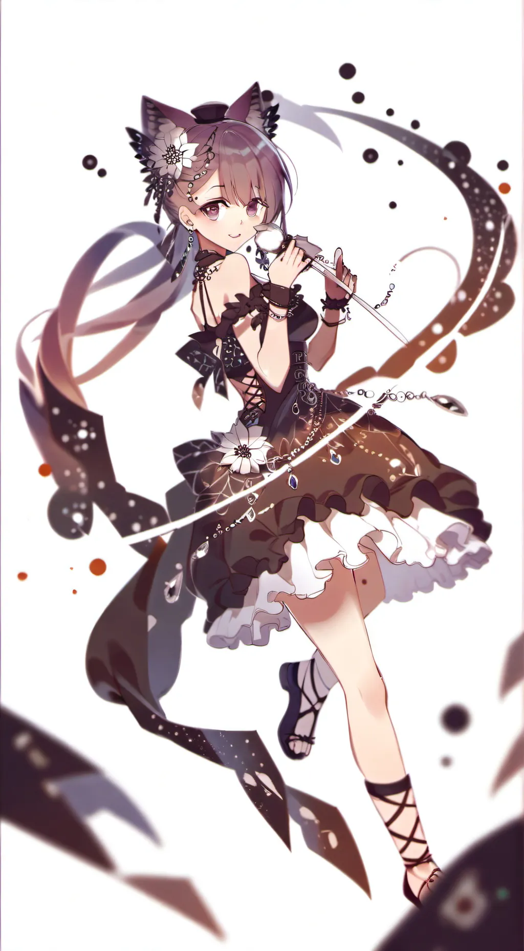 ai character: amor entre pilares background