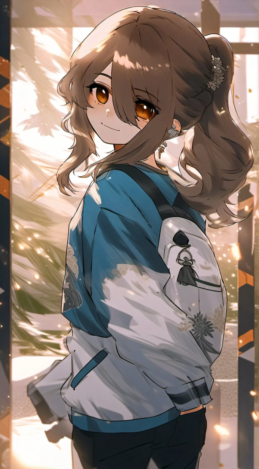 ai character: Ash, gacha club background