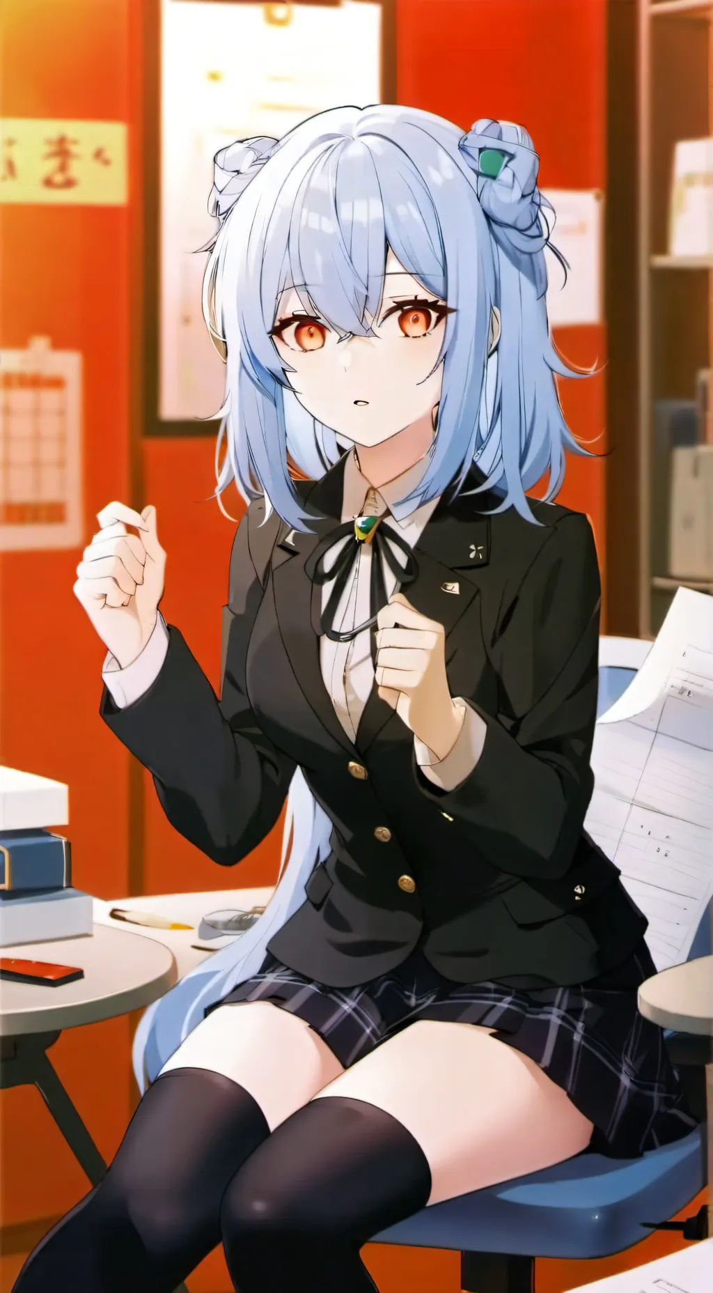 ai character: Worker Avril background