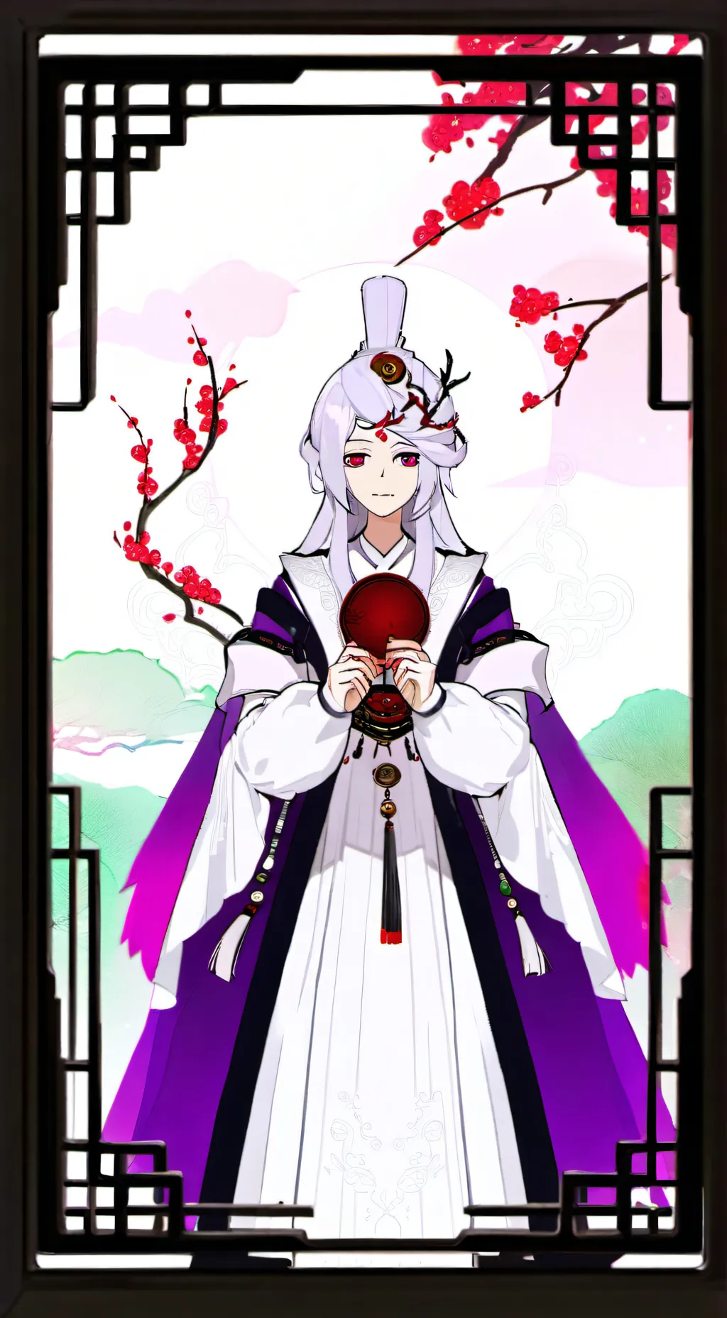 ai character: moonlight god background