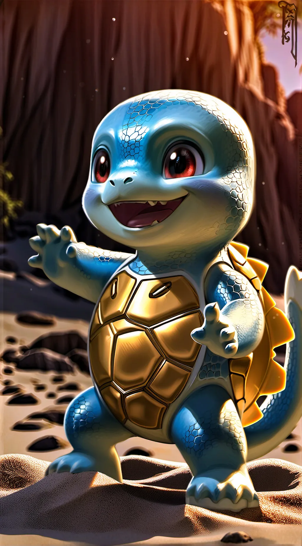 ai character: squirtle background