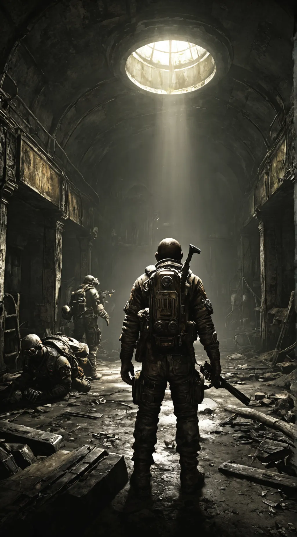 ai character: The last post background