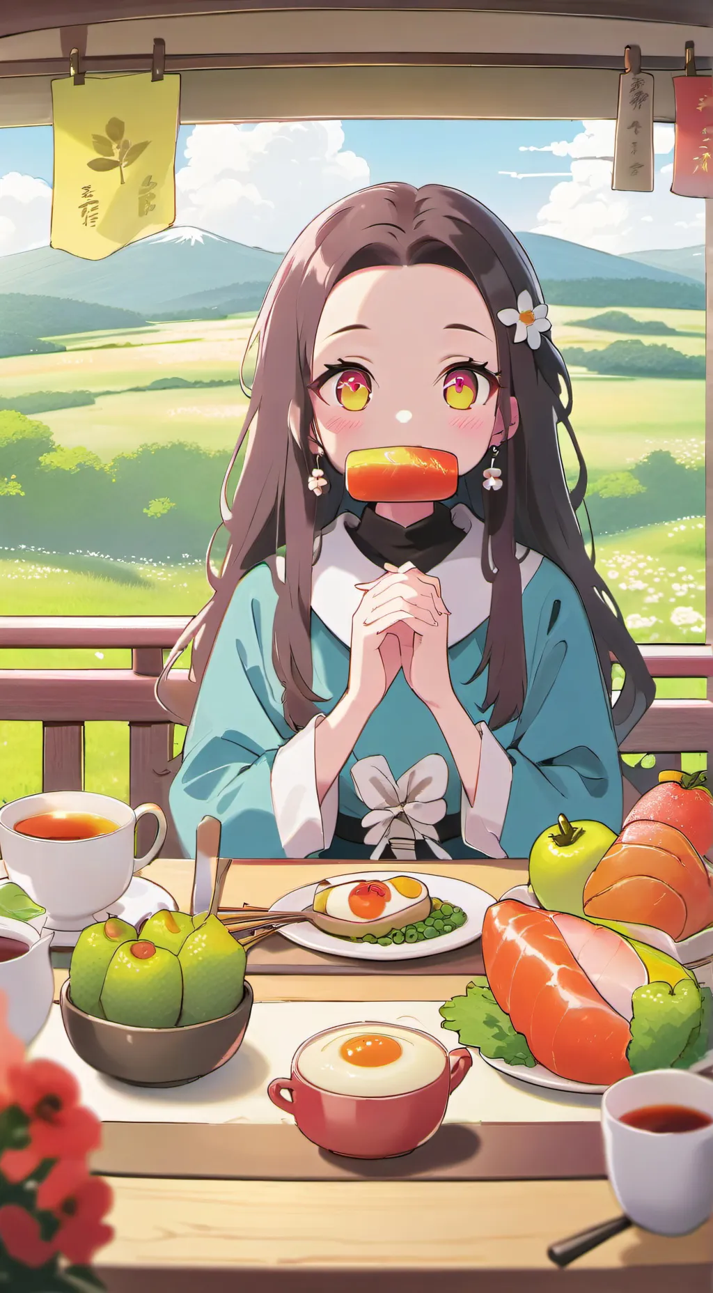 ai character: Tokito muchiro background