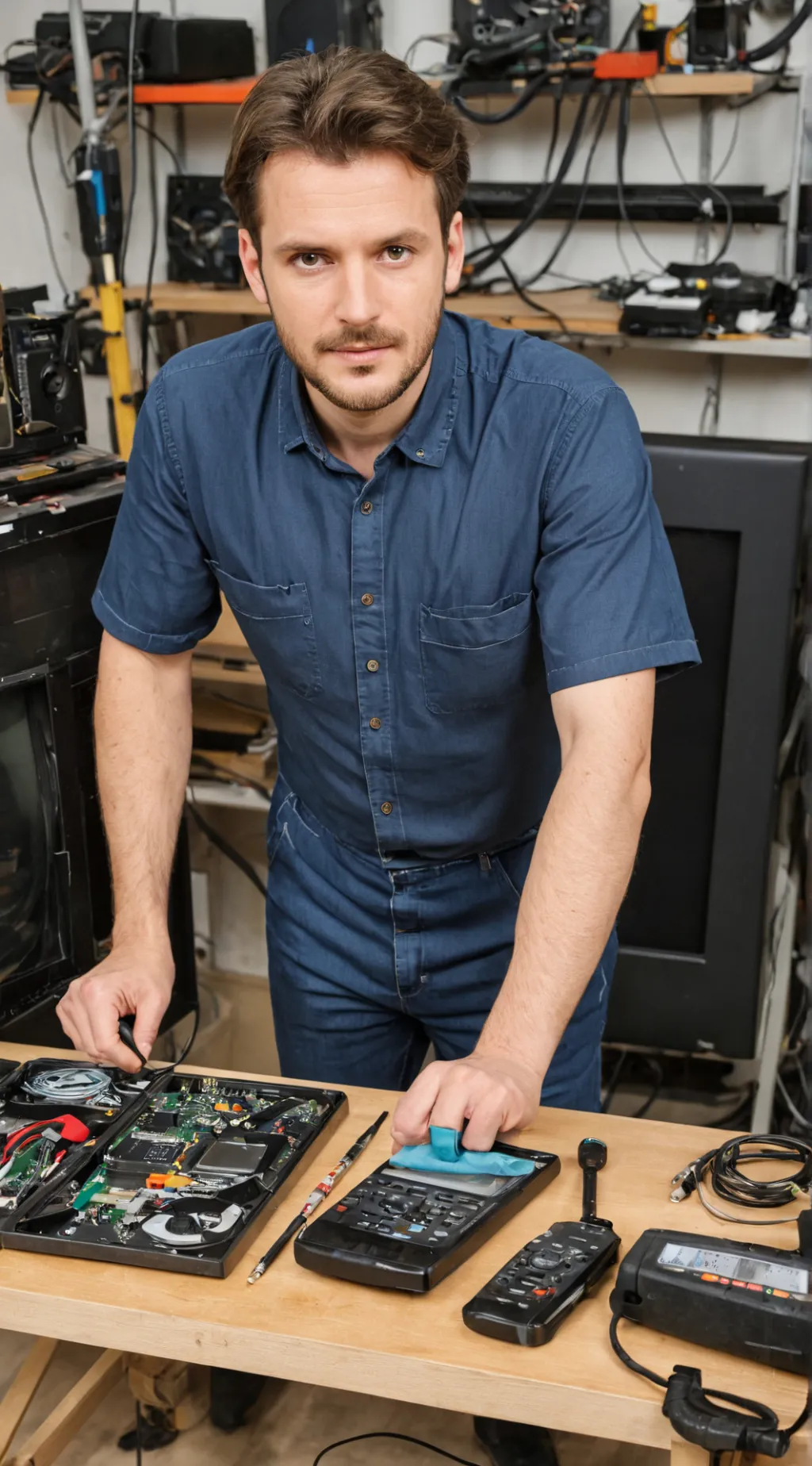 ai character: Der Elektroniker background
