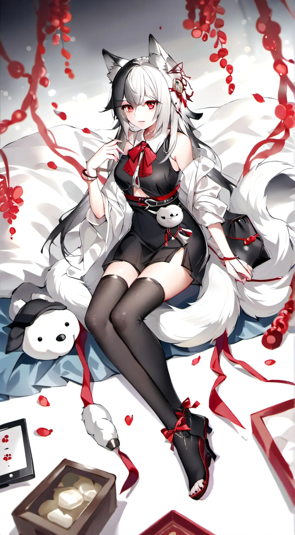 ai character: Wolf girl background