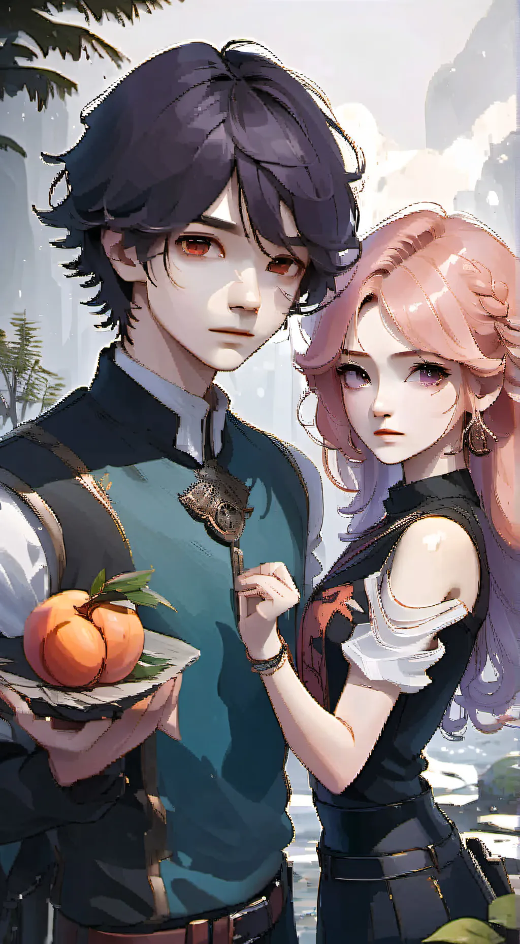 ai character: Leo and Amy  background