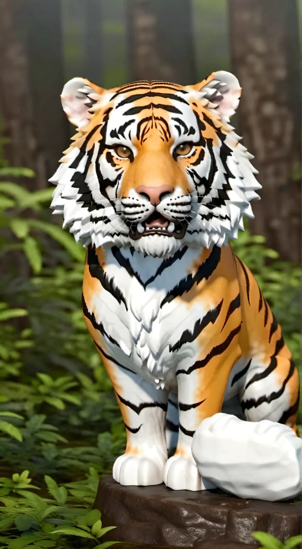 ai character: tiger tiger  background