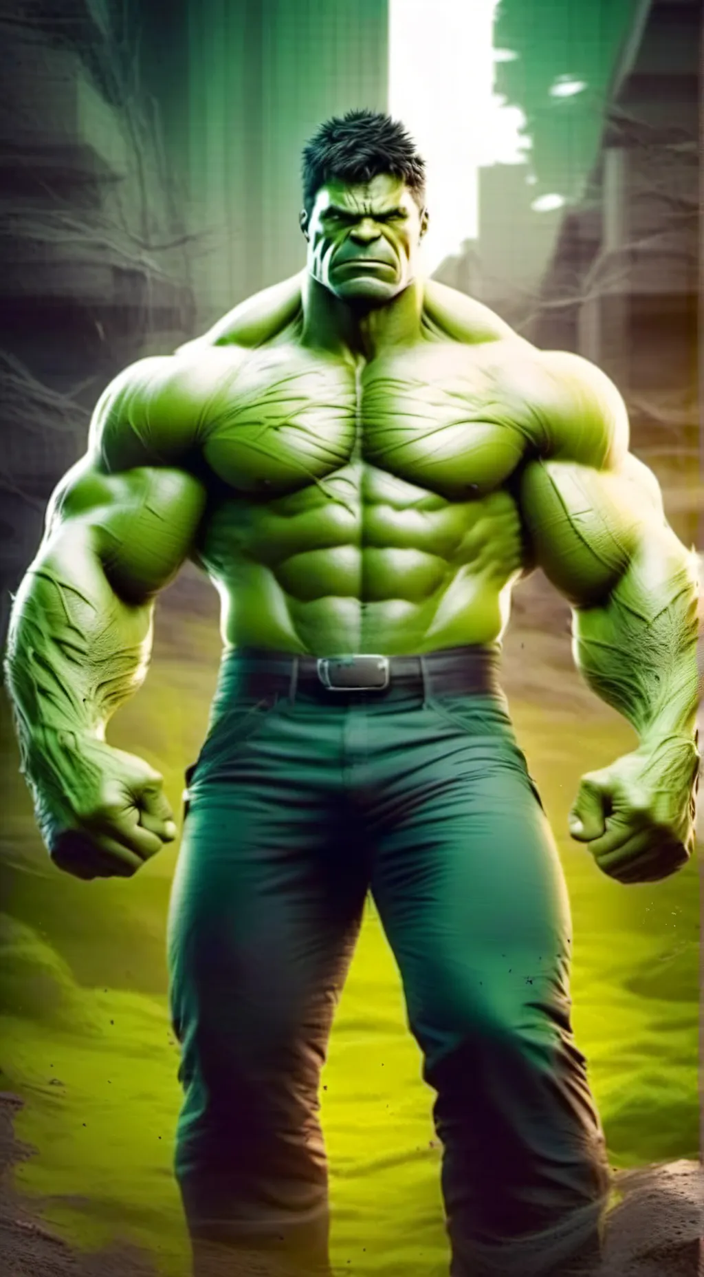 ai character: Hulk  background