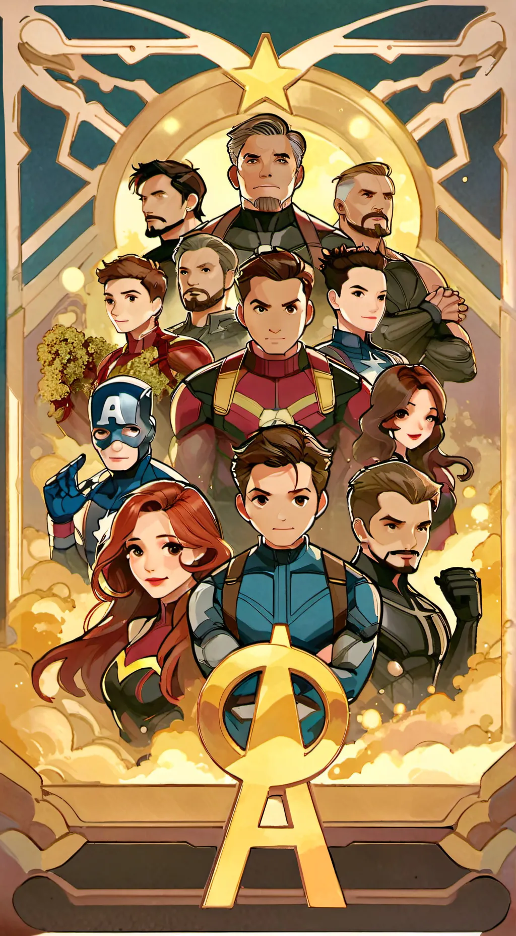 ai character: Avengers' (Desc.) background