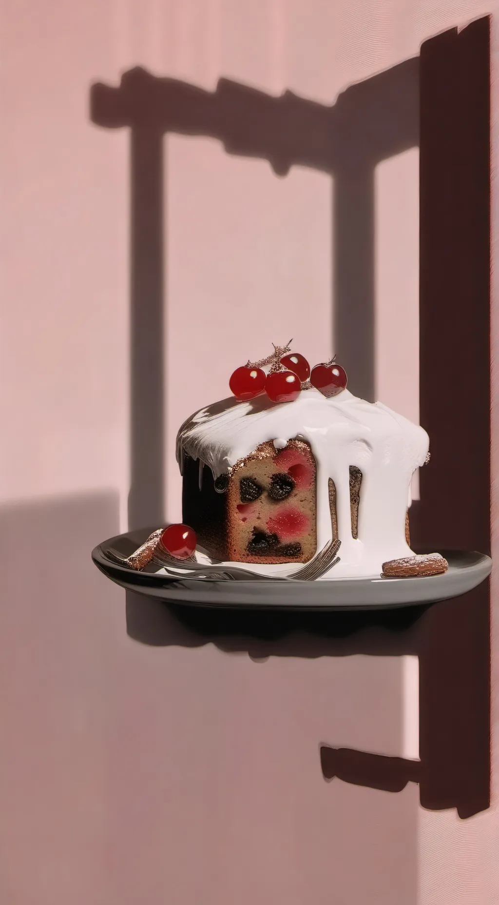 ai character: fruit cake background