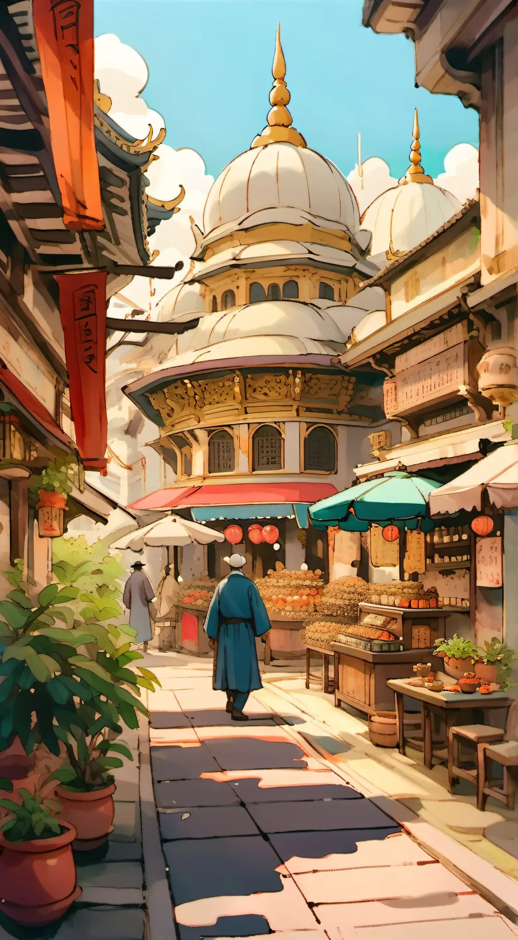 ai character: town background